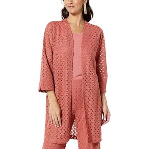 G by Giuliana Black Label Crochet Lace Knit Cardigan in Orange Women’s Size XS